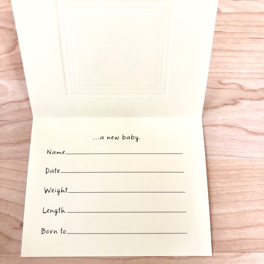 NEW Hallmark Baby Announcement Card & Envelope Set - Picture 2 of 4